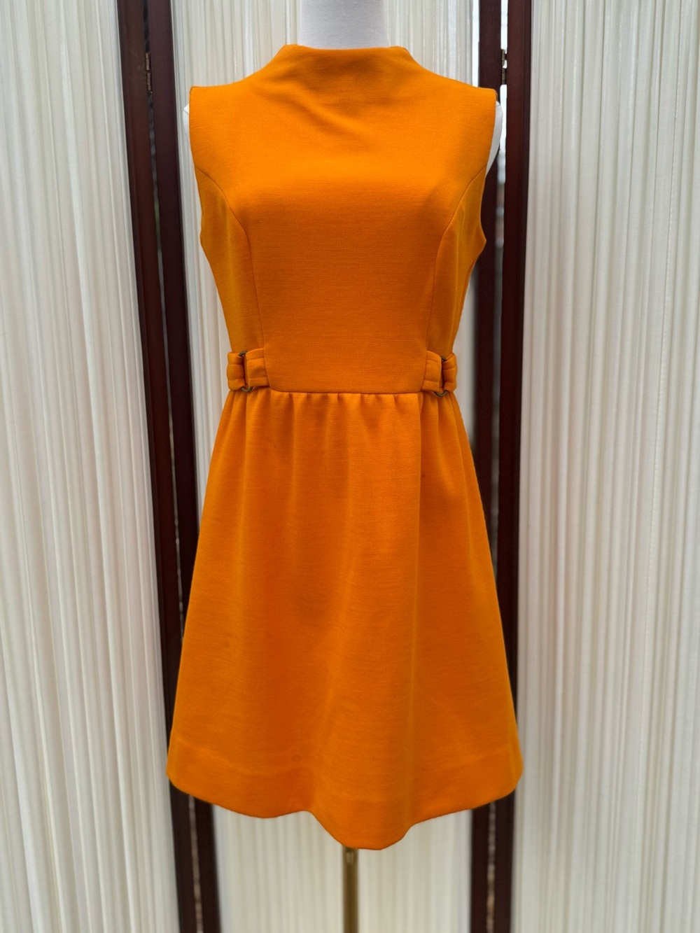 VTG 1960s fall mini dress with high neck